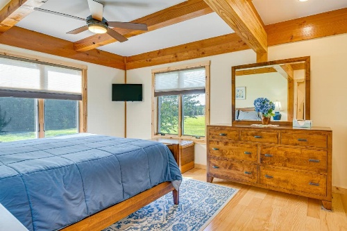 Spacious and Secluded Forksville Home Fire Pit image 12